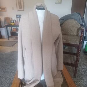 CHIC Tan Open Front Cardigan Size Small Excellent Conition